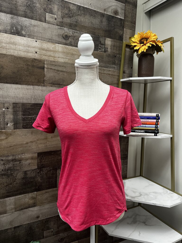 Lululemon What The Sport Short Sleeved Tee in Heathered Boom Juice Size 4