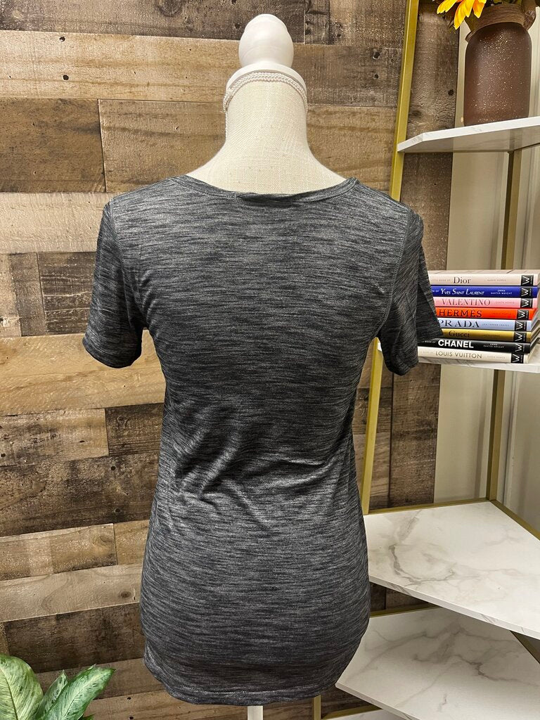 Lululemon What The Sport Short Sleeved Tee in Dark Heather Grey Size 4