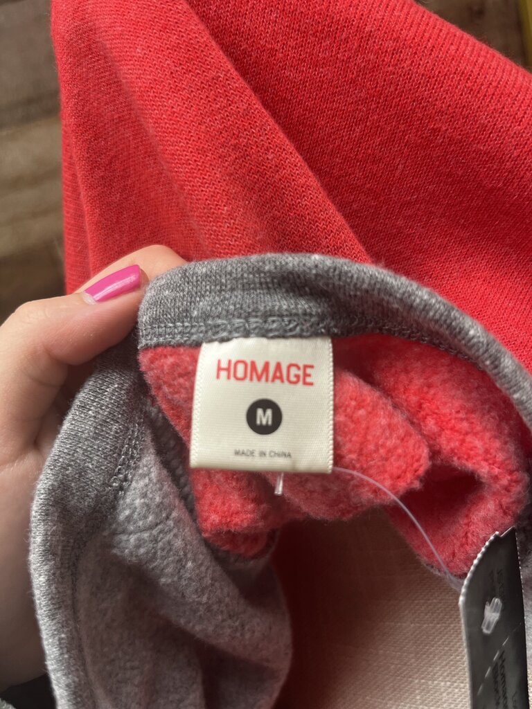 Homage Cleveland Baseball Block C Crewneck Sweatshirt Size M