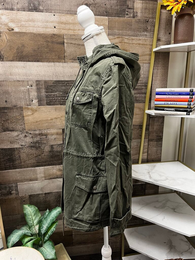 BNCI Blanc Noir Military Utility Army Green Jacket Size M