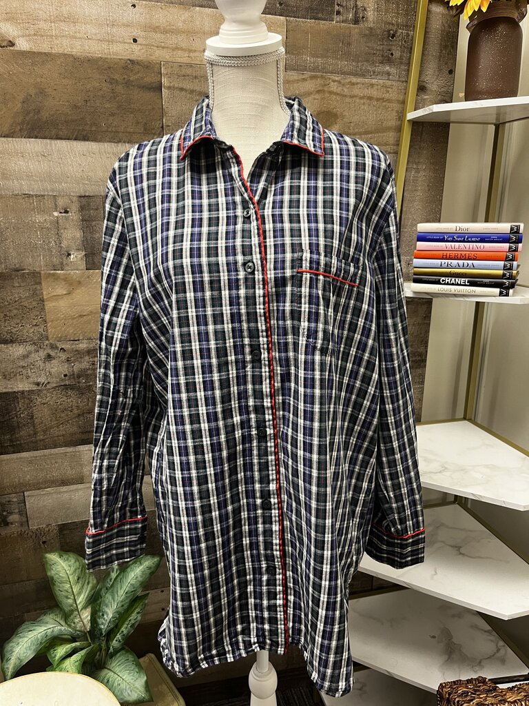 Gap Body Plaid Oversized Long Sleeve Button Down Size L