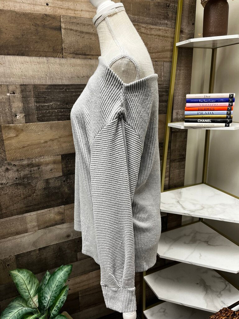 NWT Gibson Heather Grey Off the Shoulder Sweater Size S