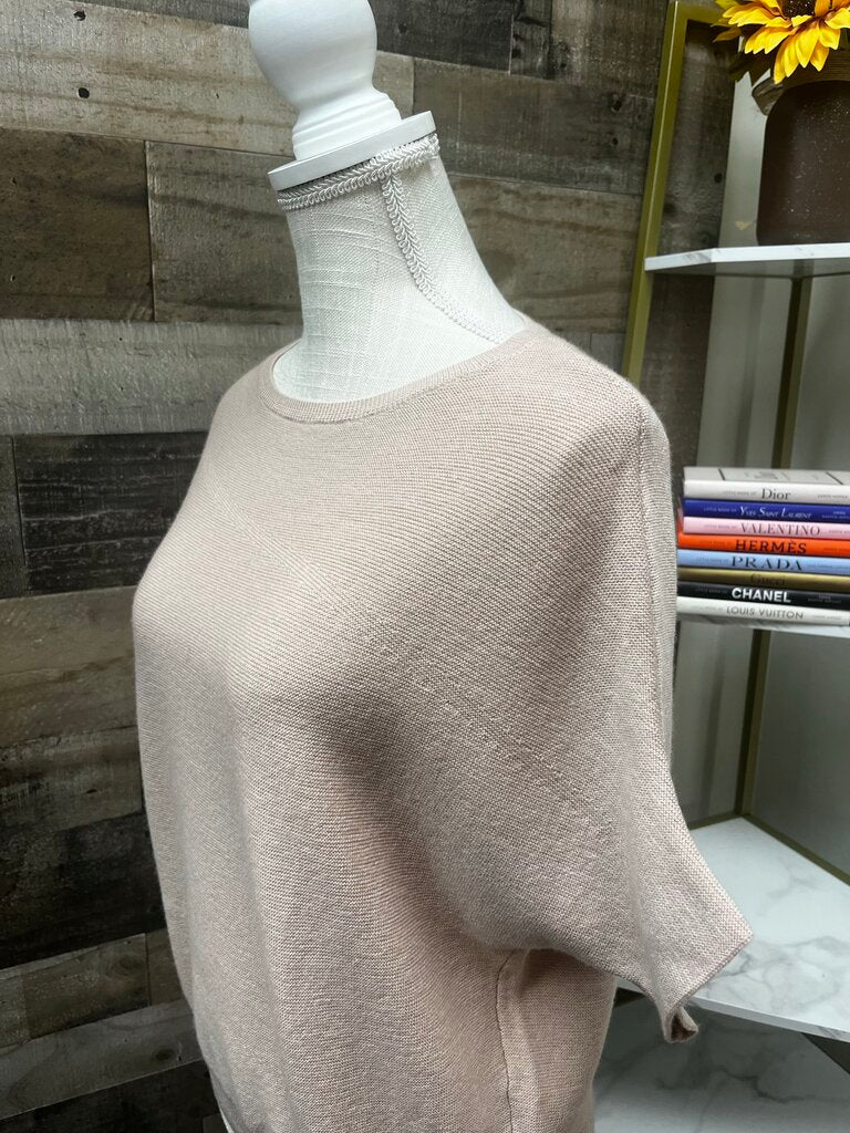 R LABEL 100% Wool Dolman Sleeve Sweater Top Oatmeal Beige Size XS