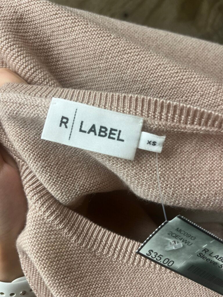 R LABEL 100% Wool Dolman Sleeve Sweater Top Oatmeal Beige Size XS