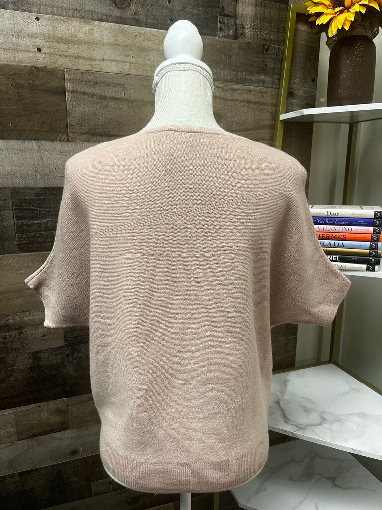R LABEL 100% Wool Dolman Sleeve Sweater Top Oatmeal Beige Size XS