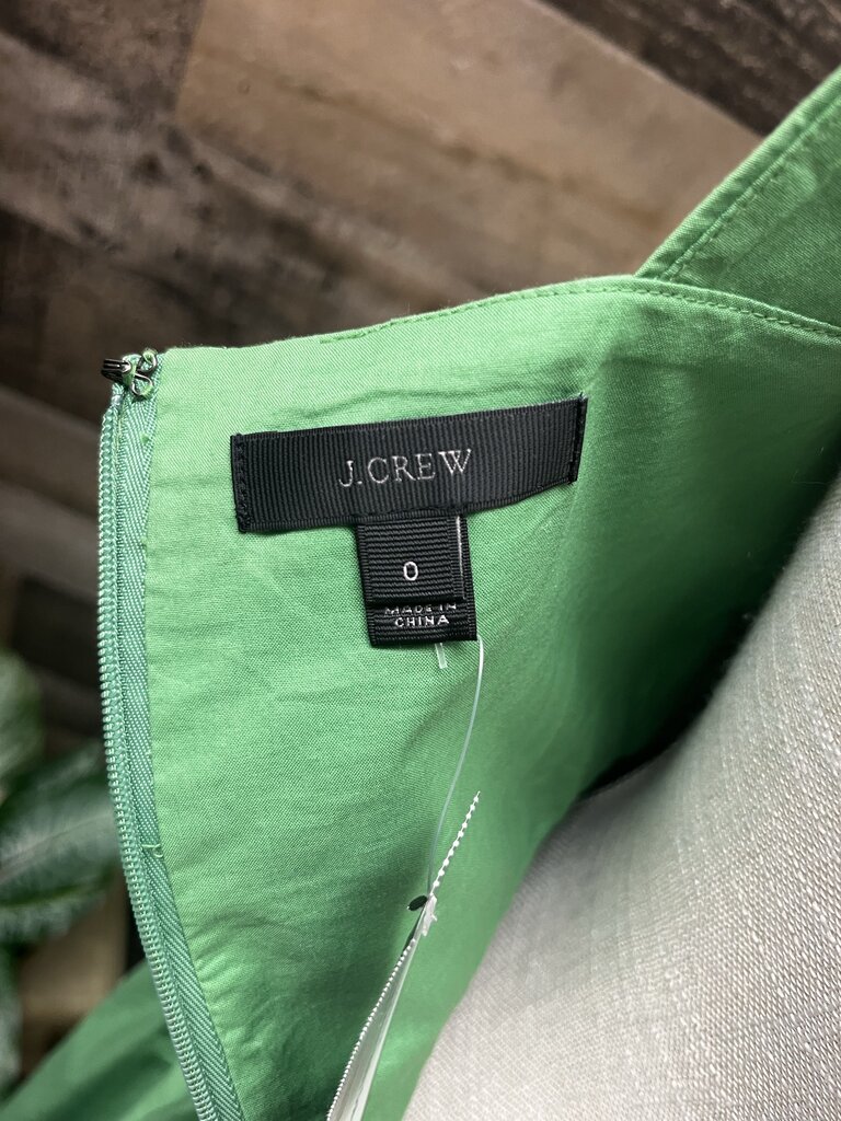 J Crew Green Baby Dolly Midi Dress Size 0