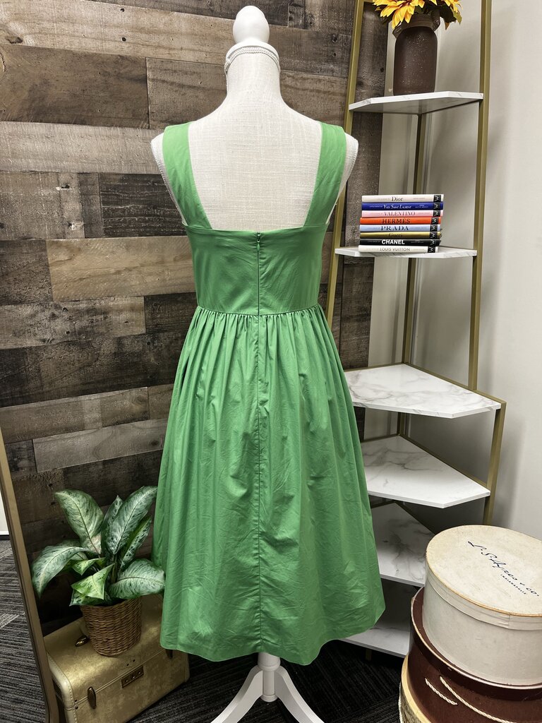 J Crew Green Baby Dolly Midi Dress Size 0