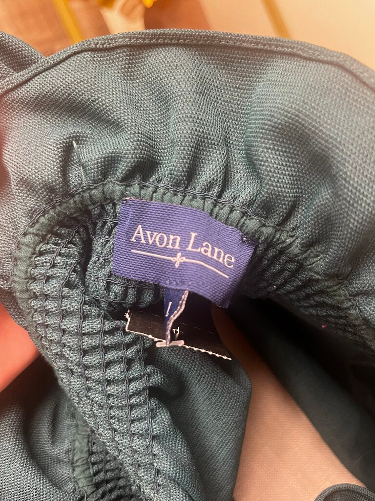 Avon Lane Green Ruffle Off-the-Shoulder Long Sleeve Blouse Size L