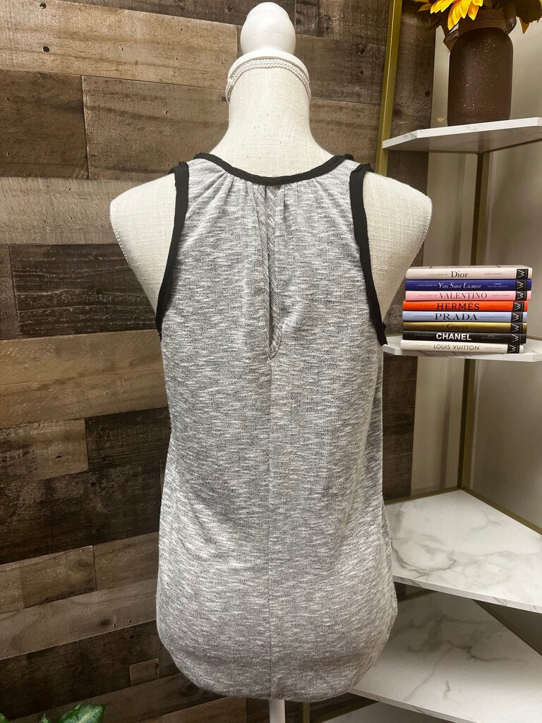 Anthropologie Dolan Silk Chevron Rivet Trimmed Tank Size S