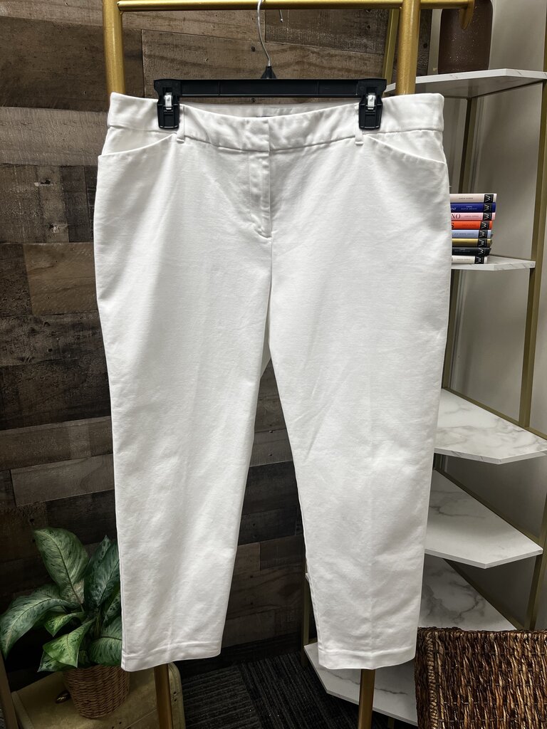 Liz Claiborne Career White Emma Classic Pant Size 14