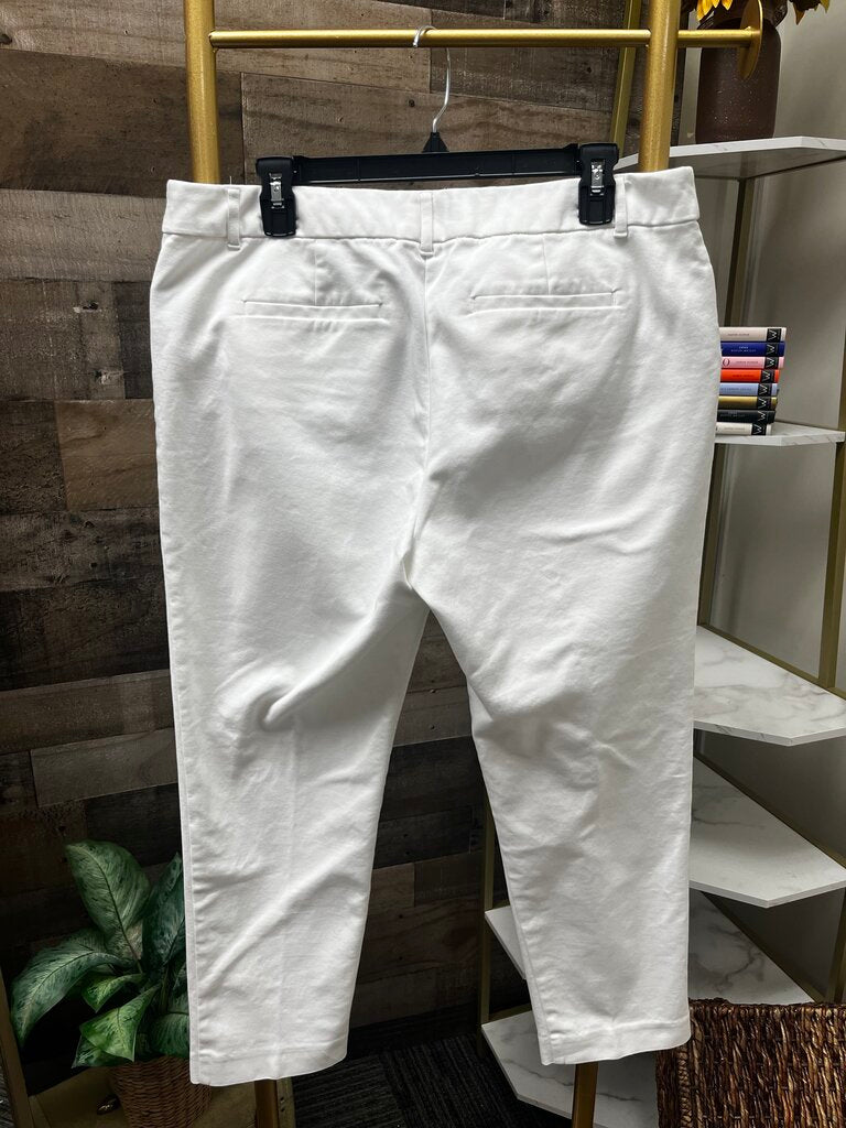 Liz Claiborne Career White Emma Classic Pant Size 14