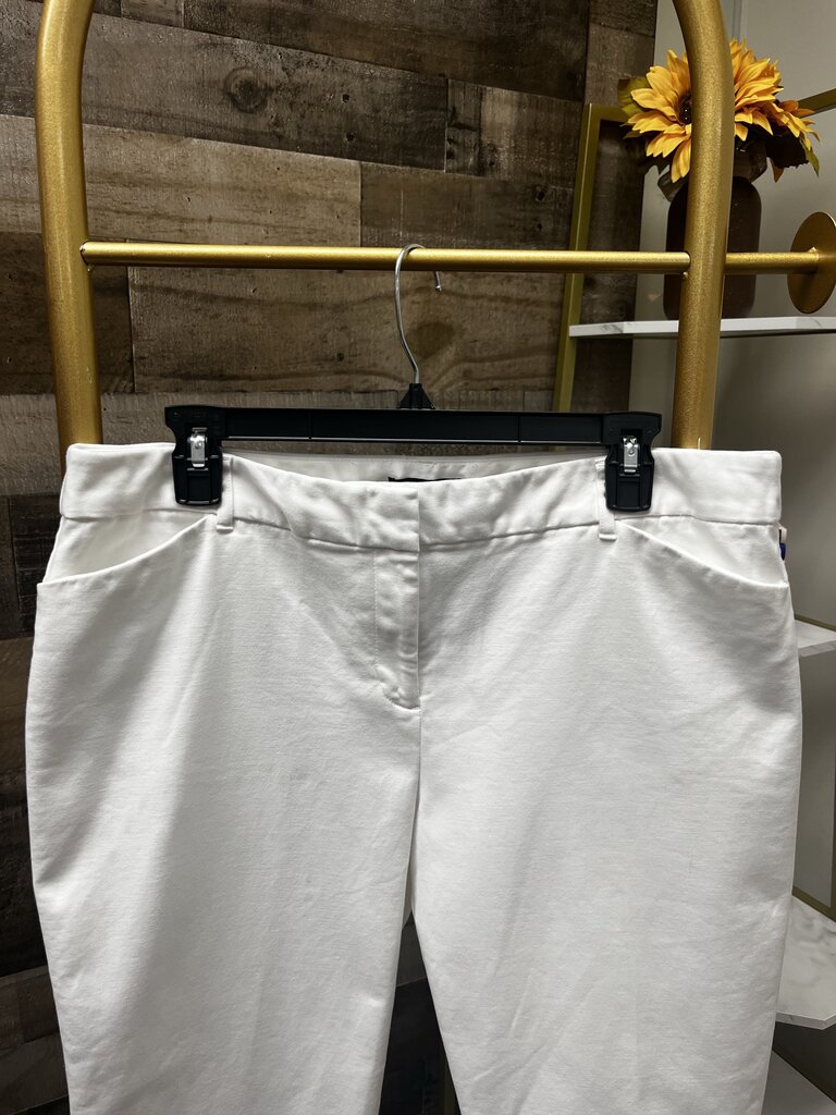 Liz Claiborne Career White Emma Classic Pant Size 14