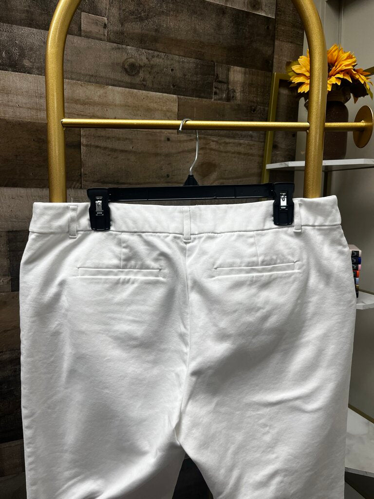 Liz Claiborne Career White Emma Classic Pant Size 14