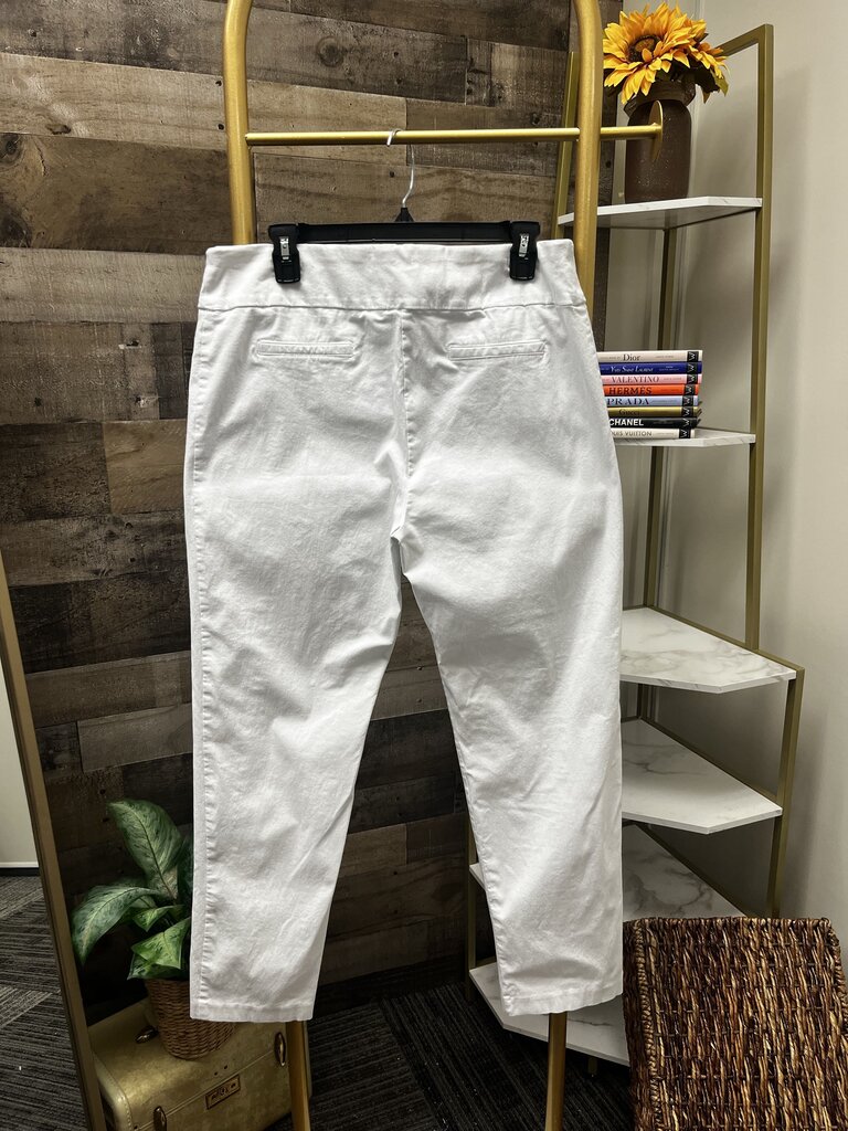 Zac & Rachel Pull On White Ankle Pants Size 16