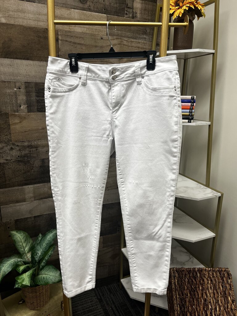 Royalty For Me White Ankle Jeans Size 14