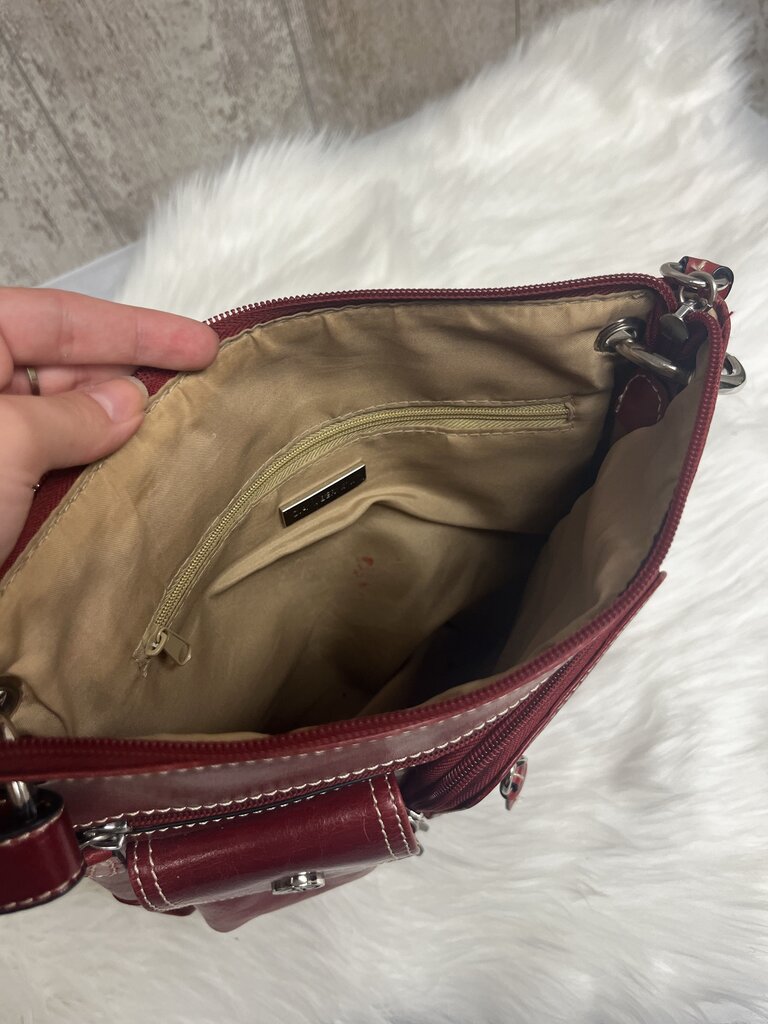 Giani Bernini Red Leather Crossover Purse