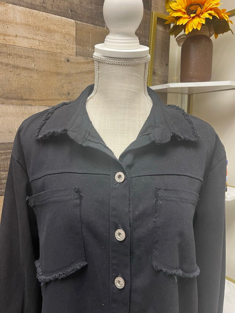 Tina Stephens Shiloh Slim Fit Cotton Shacket Size L