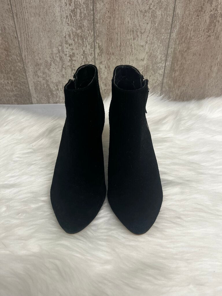 Dolce Vita Black Suede Wedge Booties Size 6.5