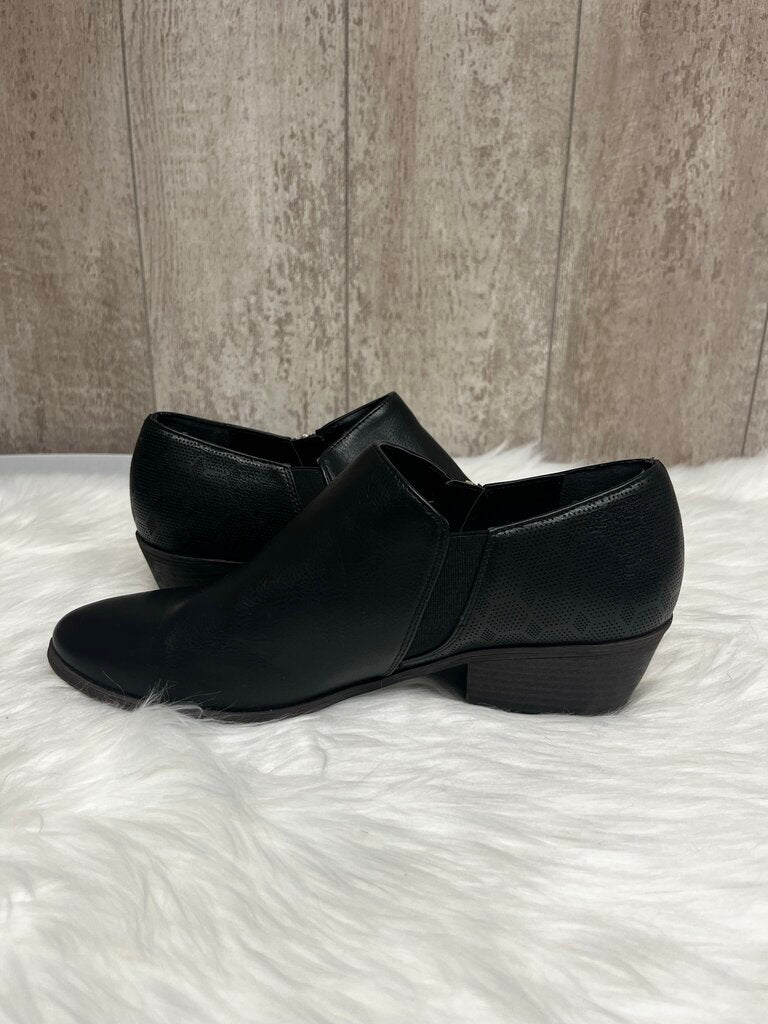 Dr. Scholl's Brief Black Leather Ankle Booties Size 8.5