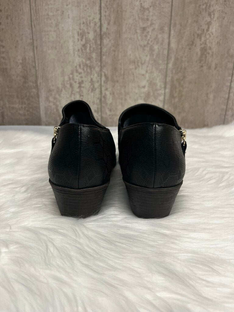 Dr. Scholl's Brief Black Leather Ankle Booties Size 8.5