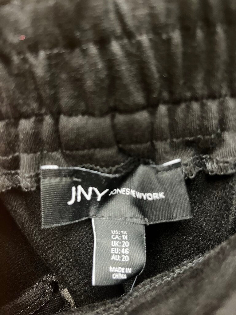 Jones NY Black Drawstring Pull-On Joggers Size XL