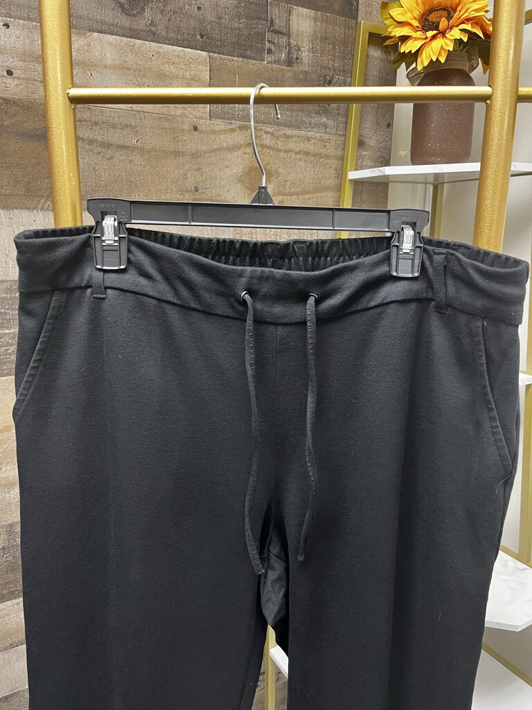 Jones NY Black Drawstring Pull-On Joggers Size XL