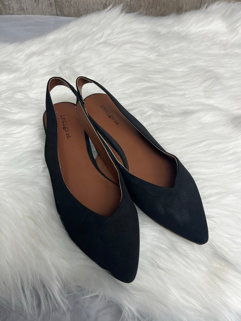 Indigo Rd. Classic Ballet Flats Audrey Hepburn Style Black Slingback Flats Size 8.5