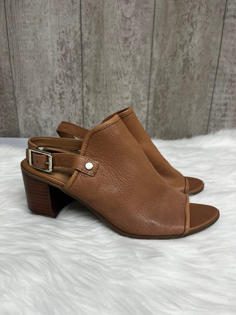 Franco Sarto Beige Slingback Block Heels Size 8