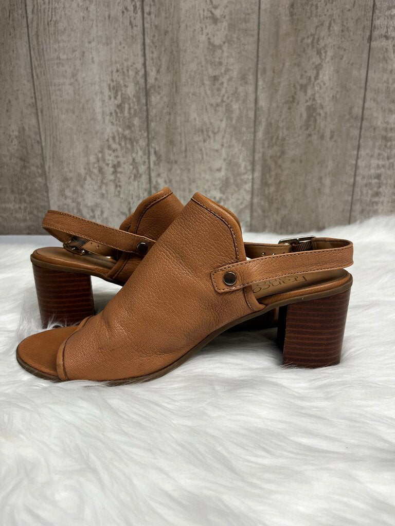 Franco Sarto Beige Slingback Block Heels Size 8