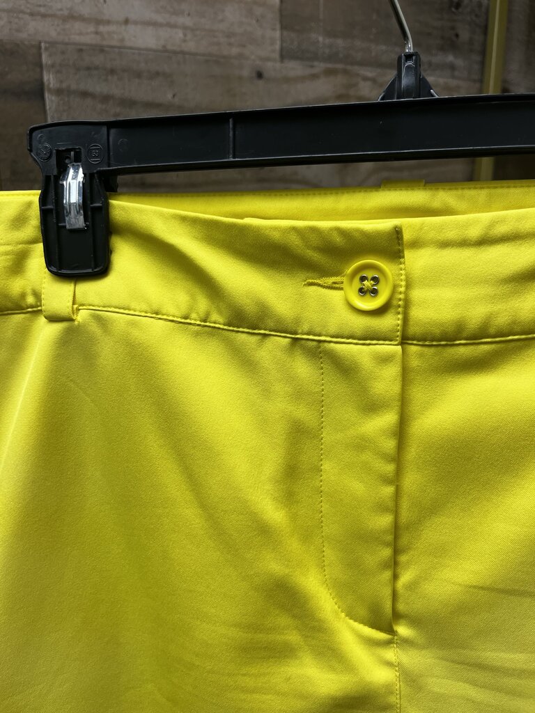 Nike Golf Tour Performance Dri-Fit Yellow Skort Size 18