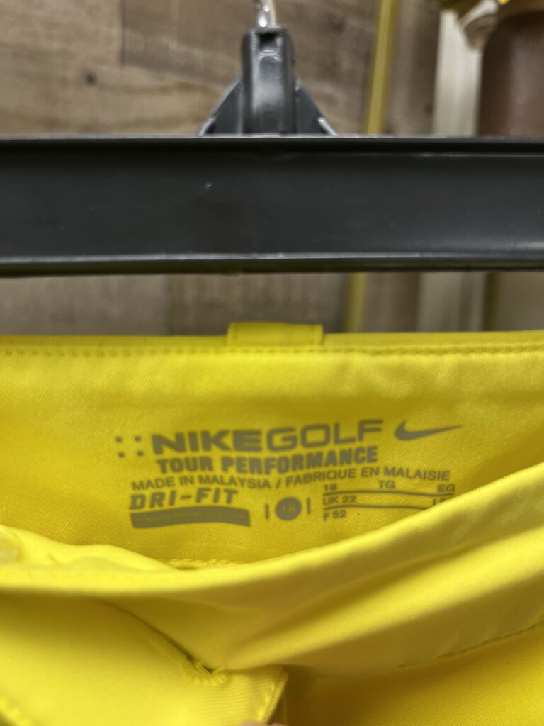 Nike Golf Tour Performance Dri-Fit Yellow Skort Size 18