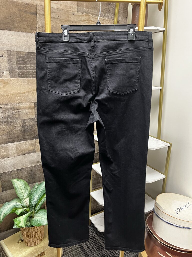 Buffalo David Bitton Alyssa High Rise Straight Leg Jean Black Size 16/36