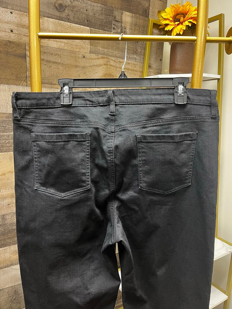 Buffalo David Bitton Alyssa High Rise Straight Leg Jean Black Size 16/36