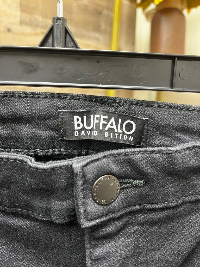 Buffalo David Bitton Alyssa High Rise Straight Leg Jean Black Size 16/36