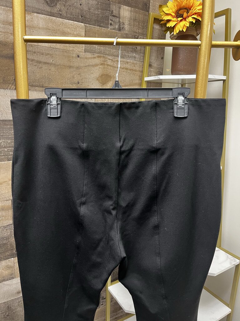 Slim Factor by Investments Plus Black Straight Ankle Pants Size XL