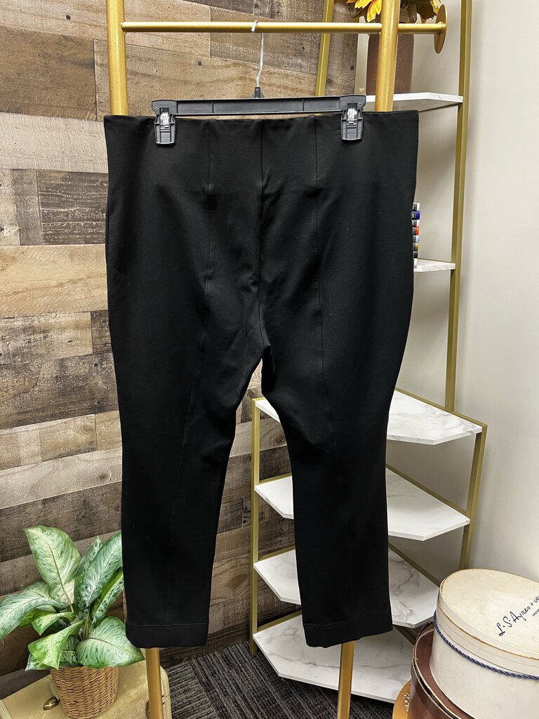 Slim Factor by Investments Plus Black Straight Ankle Pants Size XL