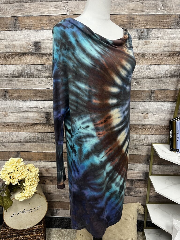 Brightly Twisted Tie Dye Sweatshirt Dress Sm