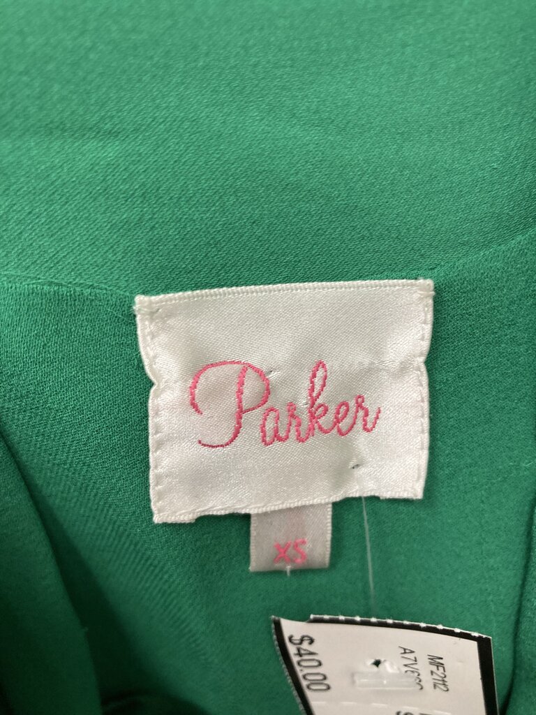 Parker Emerald Green Silk Sleeveless Blouse