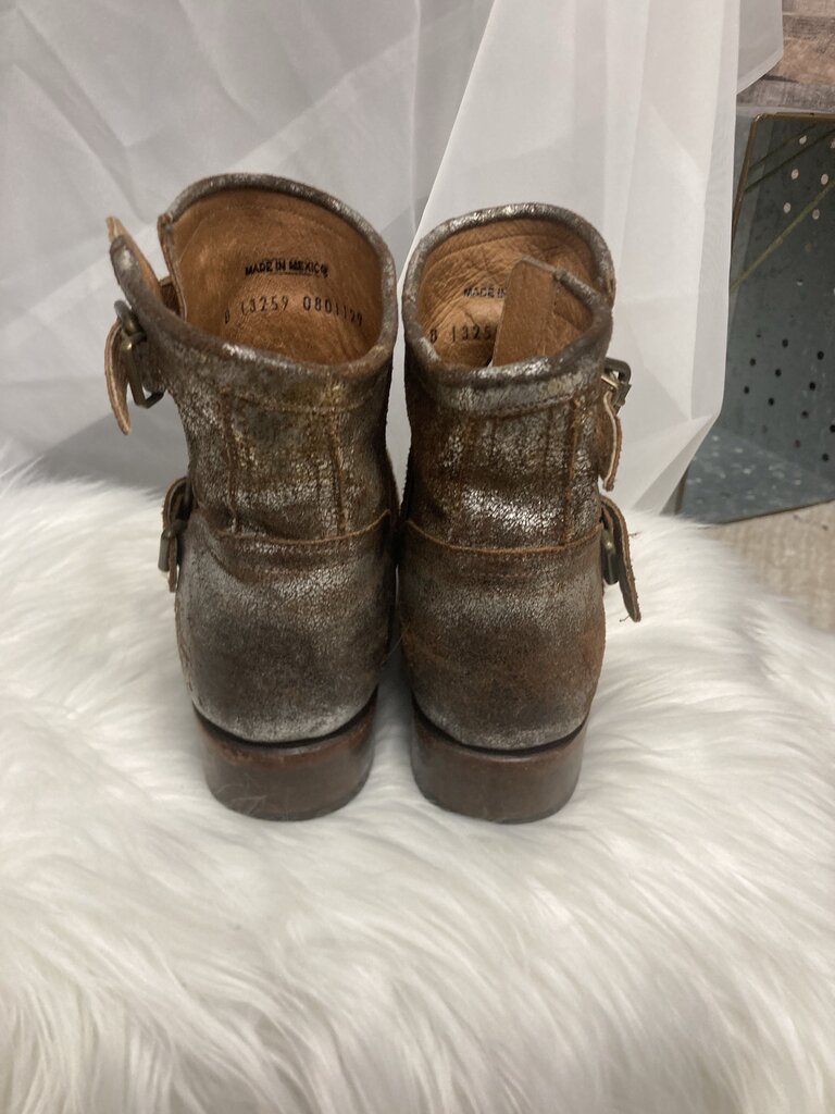 Matisse Silver Metallic Distressed JAX Biker Bootie
