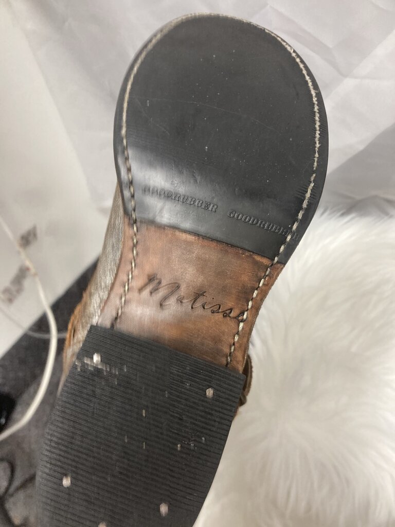 Matisse Silver Metallic Distressed JAX Biker Bootie