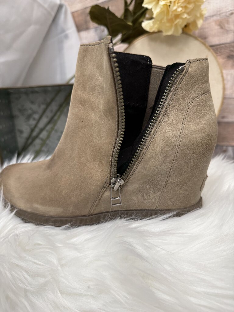 Sorel Tan Wedge Bootie