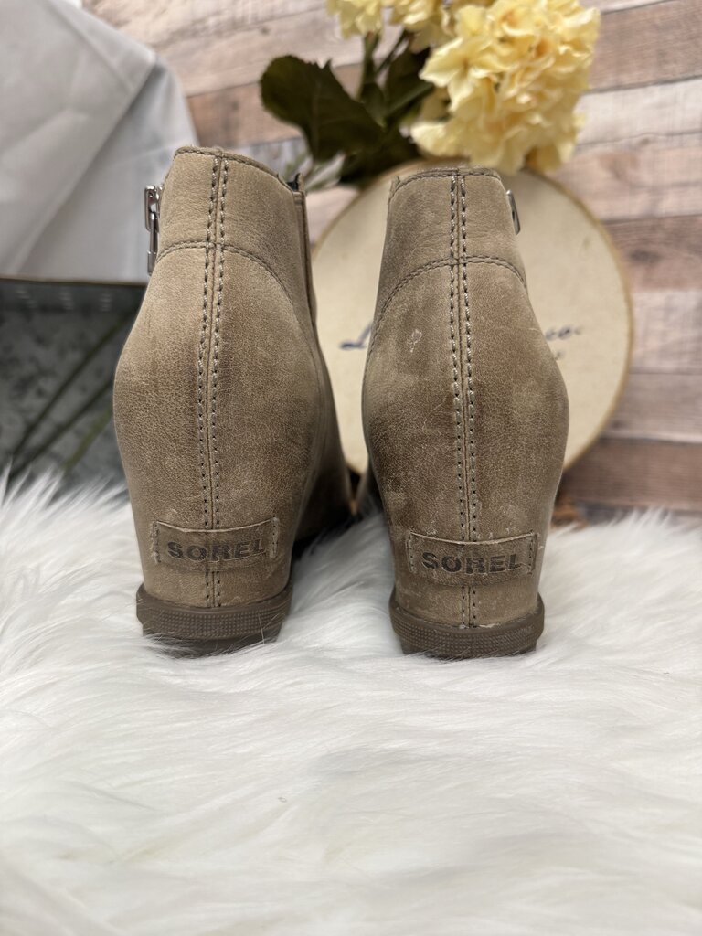 Sorel Tan Wedge Bootie