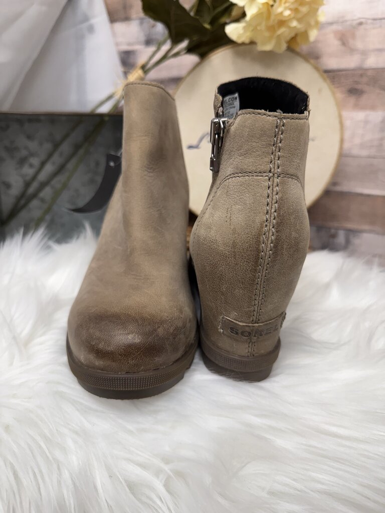Sorel Tan Wedge Bootie