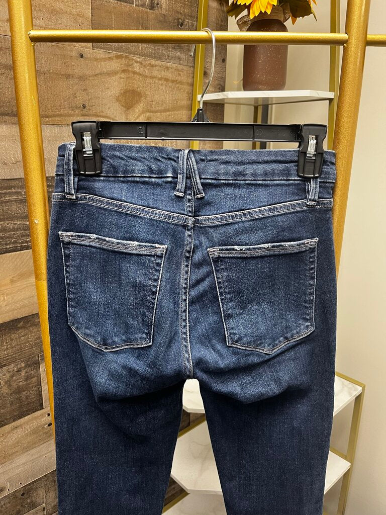 Good American Good Legs Crop Dark Wash Denim