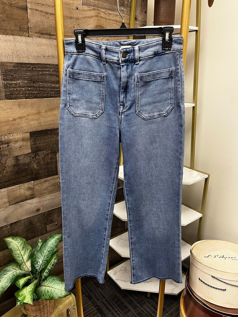 Faherty Light Wash Stretch Terry Patch Pocket Denim