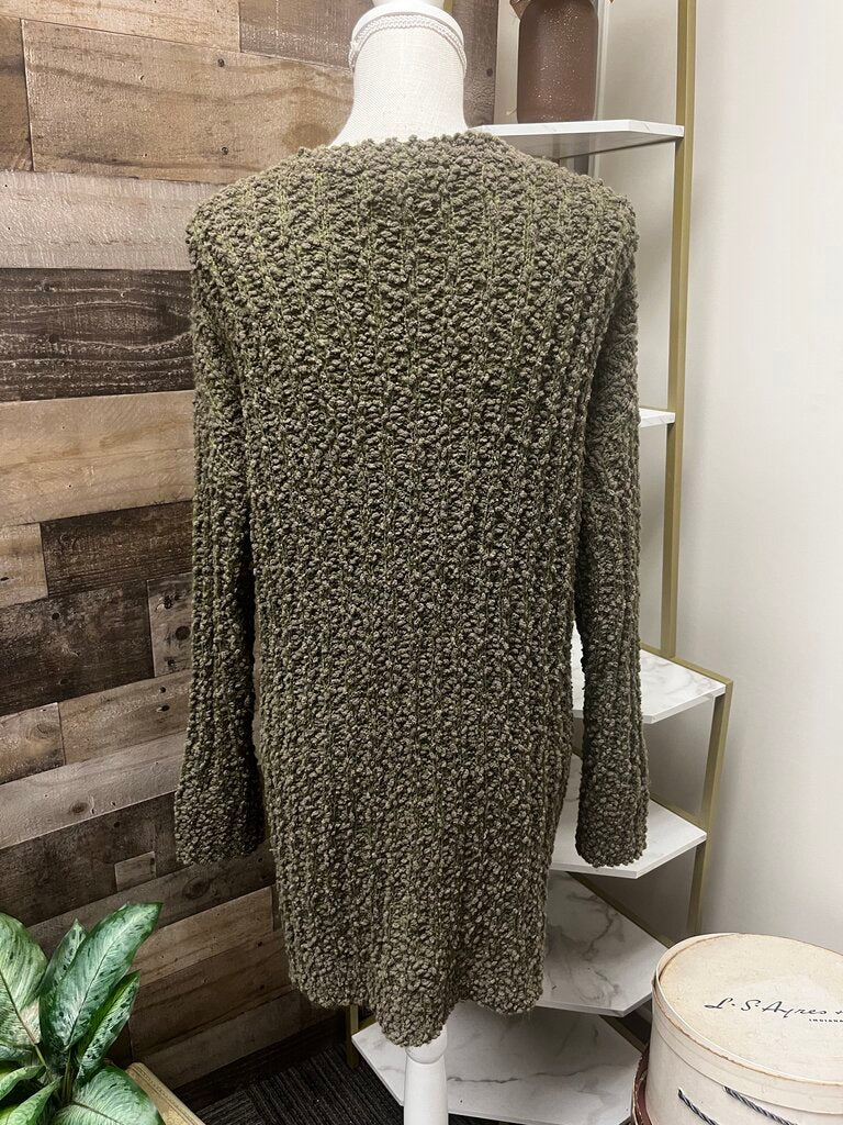 Miracle Olive Green Popcorn Cardigan