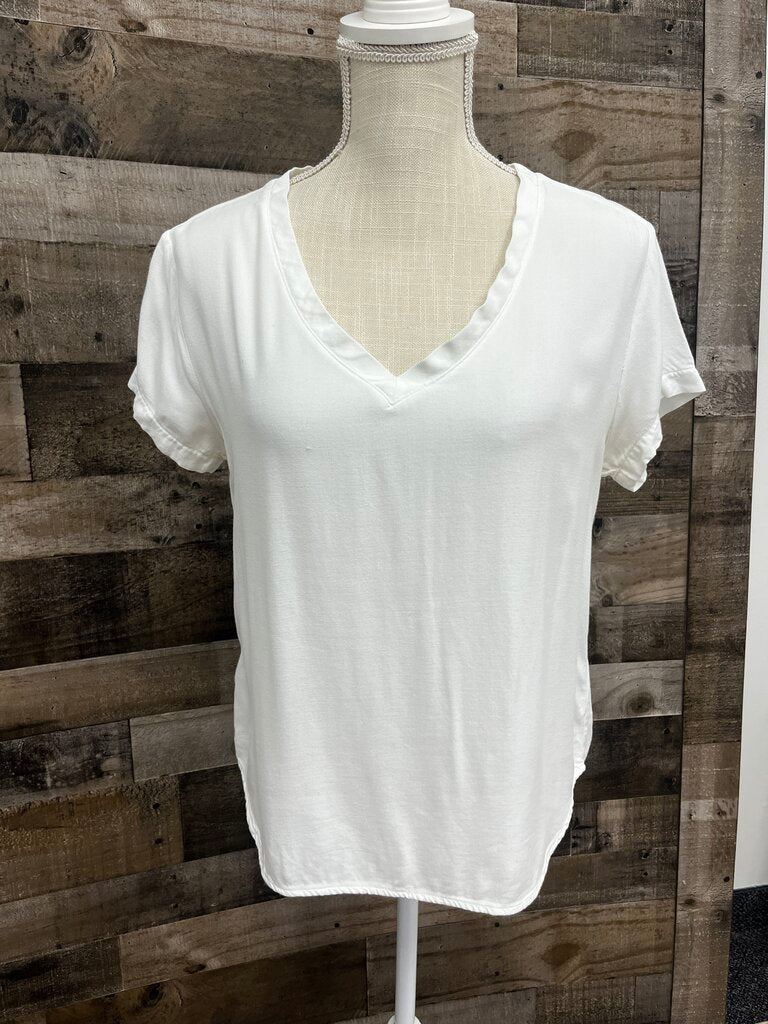 Cloth & Stone White V-Neck Tee