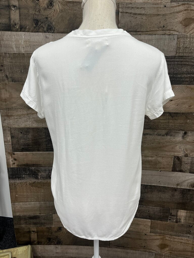 Cloth & Stone White V-Neck Tee