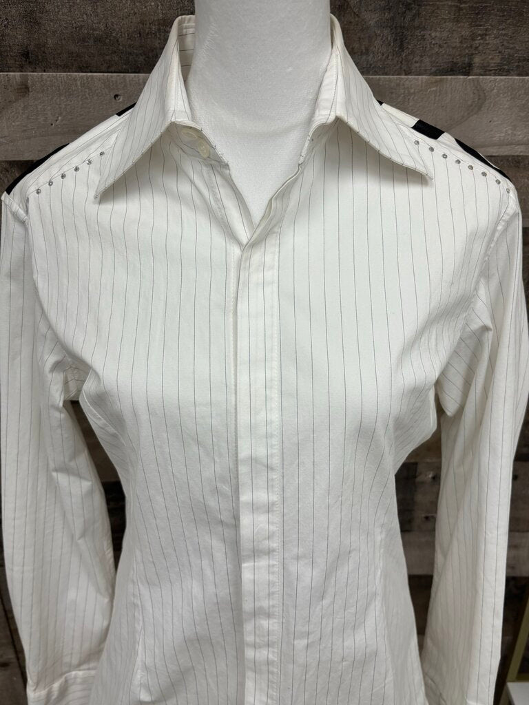 You "Rockstar" Pinstripe White Button Down