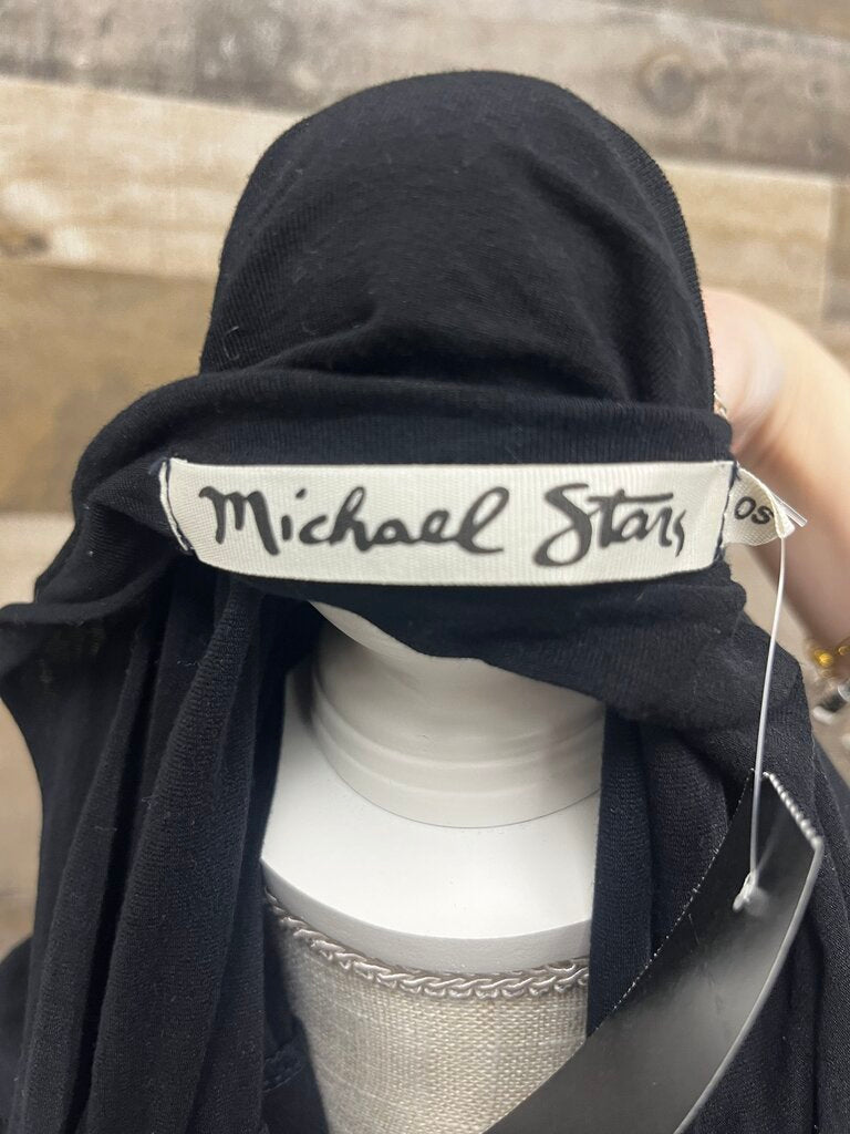 Michael Stars Black Long Sleeve Cut-Out Back Top